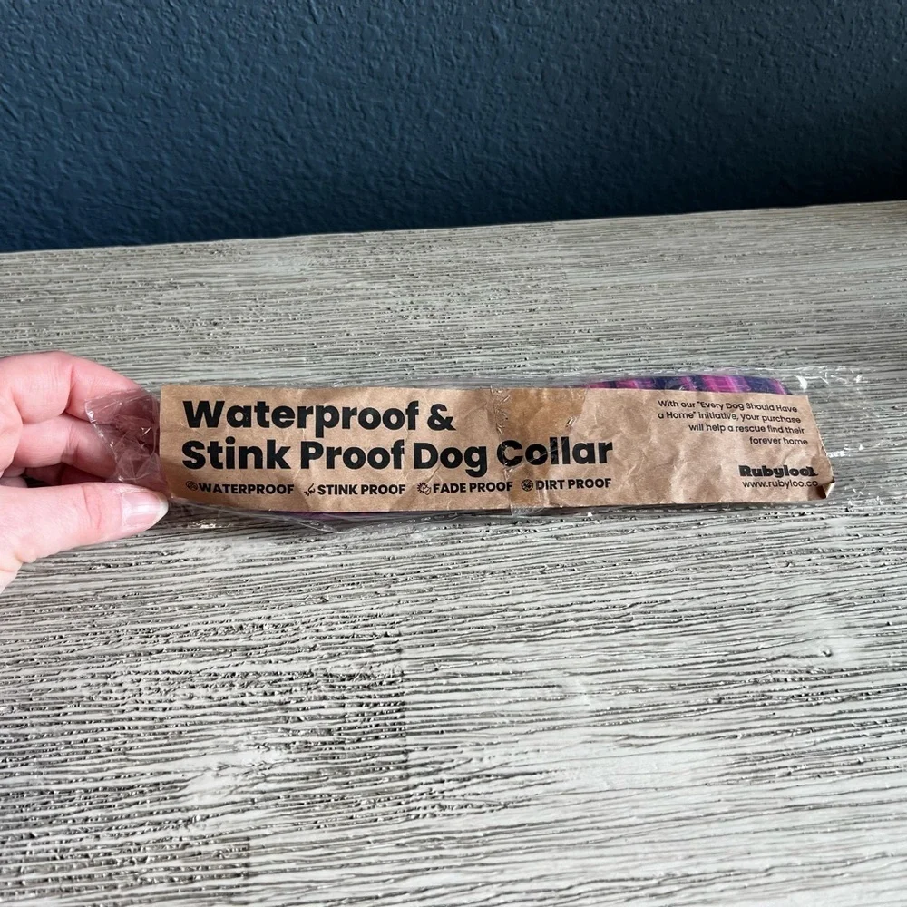 🆕 Waterproof & Stink Proof Dog Collar - Purple & Pink